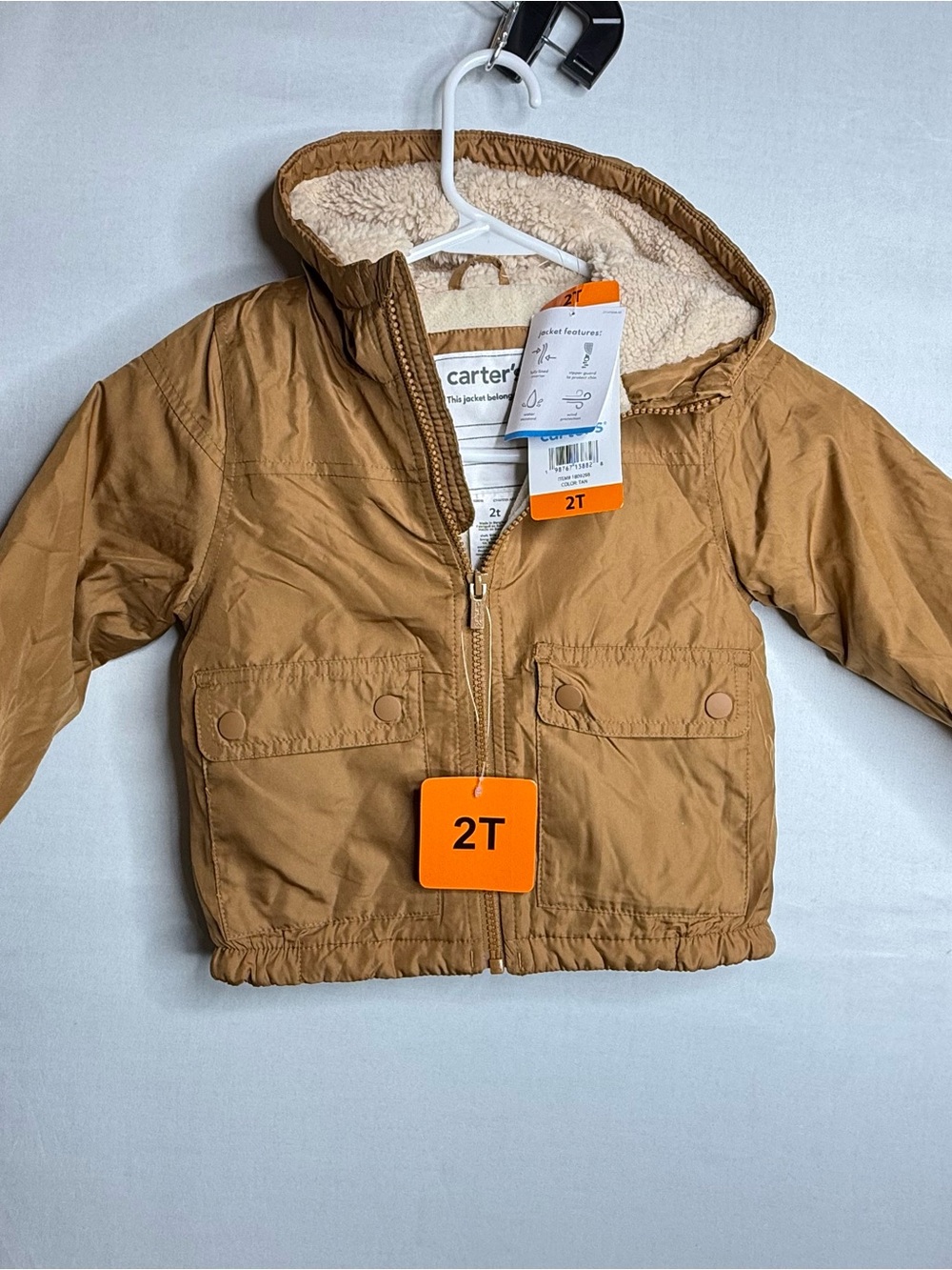 children's brown jacket by Carter's, size 2T A8 398